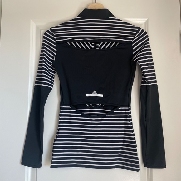 Adidas by Stella McCartney Studio Black White Stripe Longsleeve Shirt XS (NWOT) - Picture 2 of 7